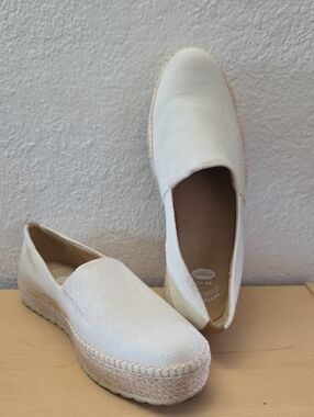 Dr. Scholl's Cream Discovery Espadrille Platform Slip-On Sz 9